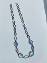 Load image into Gallery viewer, Blue Gemstone Vintage Sterling Silver Necklace
