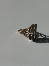 Load image into Gallery viewer, Vintage Two-Tone Diamond 14k Gold ‘J’ Initial Ring Size 6.75

