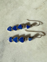 Load image into Gallery viewer, Lapis Sterling Silver Heart Earrings
