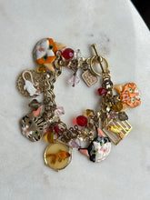 Load image into Gallery viewer, Lunch at The Ritz "A Cat's Life" Charm Bracelet 7.75”
