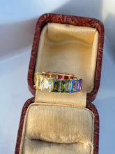 Load image into Gallery viewer, Rainbow Emerald Cut Gold Vermeil Ring
