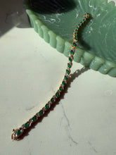 Load image into Gallery viewer, Lab Grown Emerald Gold Vermeil Tennis Bracelet
