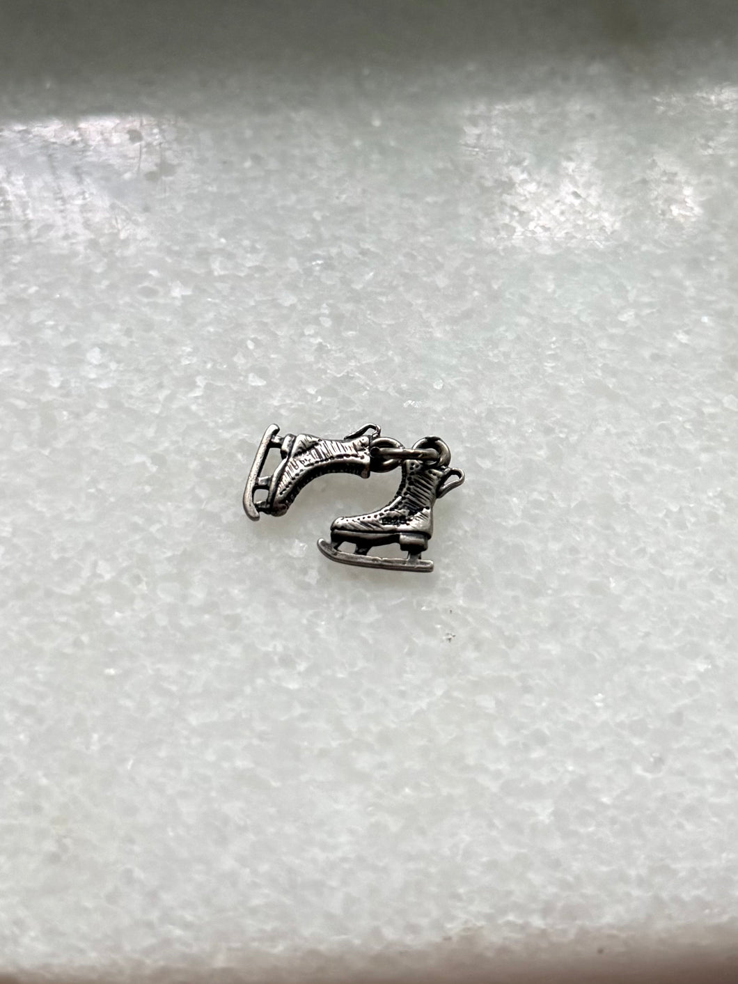 Mini Ice Skates Sterling Silver Charm