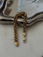 Load image into Gallery viewer, Italian Gold Vermeil Wheat Link Bracelet 7.5”
