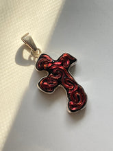 Load image into Gallery viewer, Charles Albert Art Glass Cross Pendant
