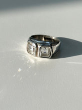 Load image into Gallery viewer, Double Quartz Sterling Silver Ring Size 7.75
