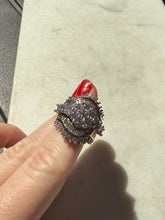 Load image into Gallery viewer, Iced Out Chunky Gold Vermeil Ring Size 5

