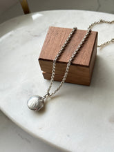 Load image into Gallery viewer, Etched Locket Sterling Silver Necklace 16”
