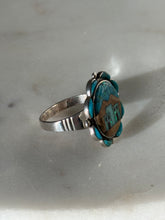 Load image into Gallery viewer, Vintage Pueblo Turquoise &amp; Opal Inlay Sterling Silver Ring Size 9
