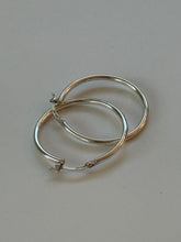 Load image into Gallery viewer, Vintage Sterling Silver Tubular Hoops
