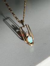 Load image into Gallery viewer, Vintage Opal &amp; Diamond 14k Gold Pendant
