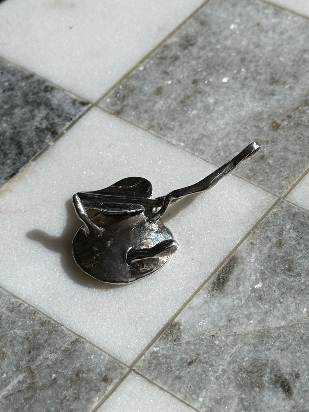 Apple Vintage Solid Sterling Pendant