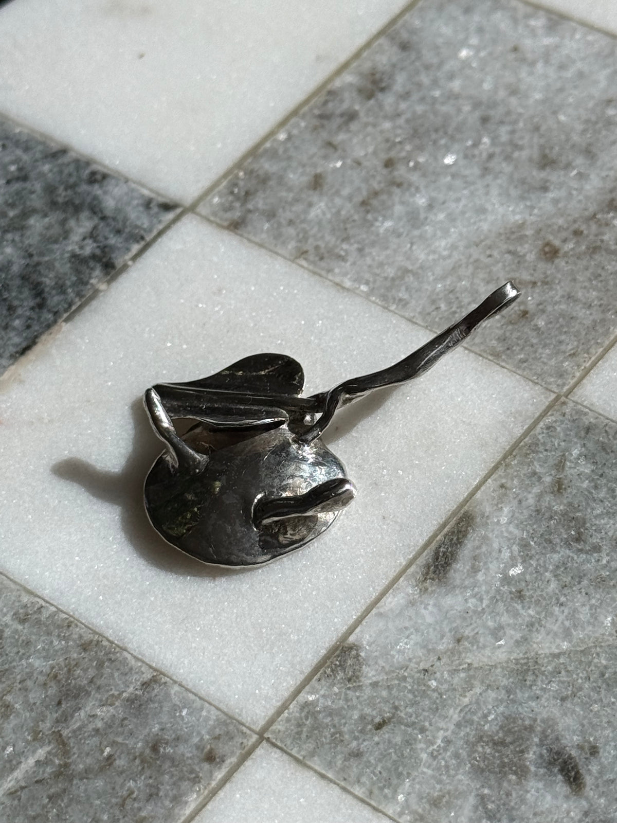 Apple Vintage Solid Sterling Pendant