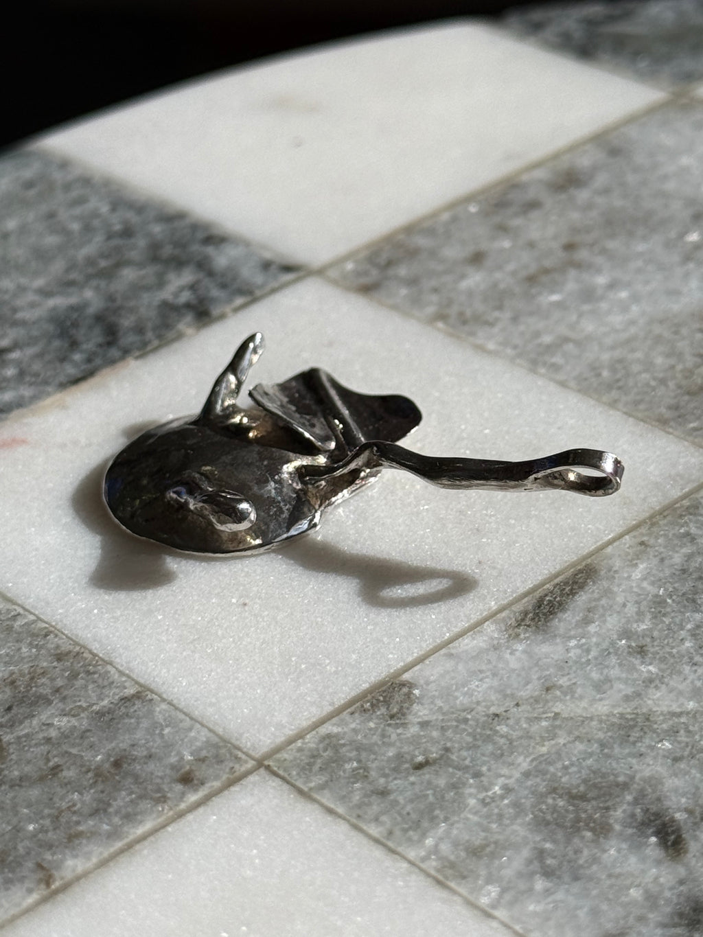 Apple Vintage Solid Sterling Pendant