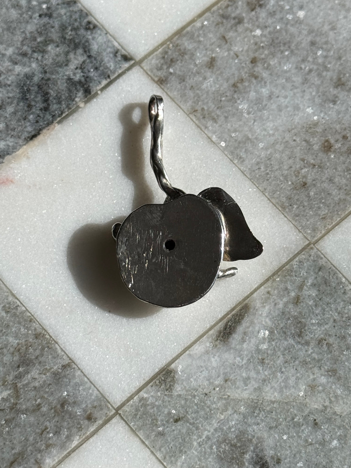 Apple Vintage Solid Sterling Pendant