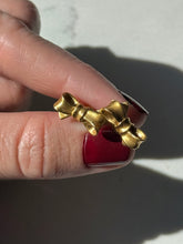 Load image into Gallery viewer, Vintage 1983 Solid 18k Gold Bow Earrings
