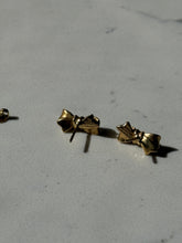 Load image into Gallery viewer, Vintage 1983 Solid 18k Gold Bow Earrings
