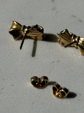 Load image into Gallery viewer, Vintage 1983 Solid 18k Gold Bow Earrings
