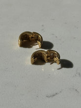 Load image into Gallery viewer, Vintage Solid 18k Gold Diamond Clicker Hoops
