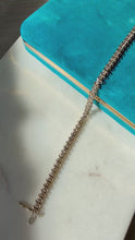 Load and play video in Gallery viewer, Vintage 10k Gold S-Link Natural Diamond Tennis Bracelet 7”
