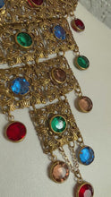 Load and play video in Gallery viewer, Vintage Goldette Caged Choker Collar Goldtone Necklace
