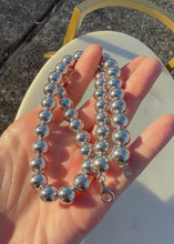 Load and play video in Gallery viewer, Chunky Ball Bead Sterling Silver Necklace 17”
