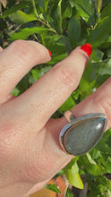 Load and play video in Gallery viewer, Labradorite Sterling Silver Ring Size 8.75
