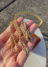 Load and play video in Gallery viewer, Vintage Rope Chain Gold Vermeil Necklace 24”
